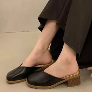 젤리슈즈 캐주얼 여성 신기 편한 미들힐 블로퍼 슬리퍼 신발