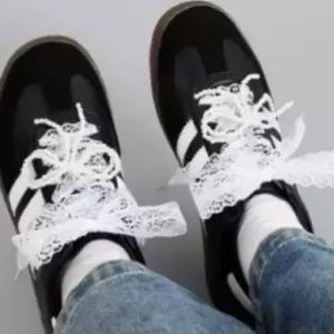 리본 프릴 포인트 쉬폰 레이스 운동화 끈 10세트