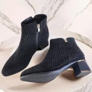 여름 앵글 부츠 여성 반 여름 망사 부추 8902