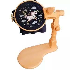 고정자수틀 탁상용 원목 우드 diy 조립형 프레임 원형 자수 회전 프랑스 각