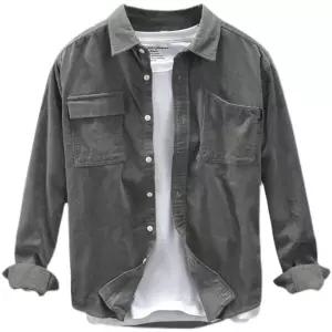 남자 남방 오버핏 남자남방 가을 기모 긴팔