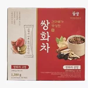 꽃샘 본비 견과류가 풍성한 쌍화차 60개 전통차 분말 견과류 고명 ...