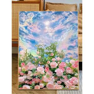 아름다운 명화 30X40CM 그리기 세트 그림 카멜리아 유화 캔버스 연꽃 단품 DIY