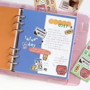 A6 WIDE 6공 버블버블 하프노트 리필 속지 사무용품