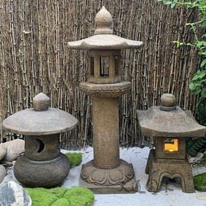 석등 석탑 랜턴 BC 빌라 2pcs 마당 조경석 팬션 LED조명 사찰 태양광 별장