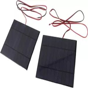 2pcs 다결정 태양 전지판 전원 모듈 - DIY 프로젝트용 DC5V 500mA 100cm 케이블이 있는 고효율 태양광