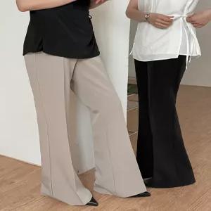 레지 뒷밴딩 부츠컷 슬랙스 86813 빅사이즈 여성의류