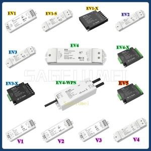단일 색상 CCT RGB RGBCCT LED 스트립 컨트롤러 전력 리피터, 1CH 3CH 4CH 5CH PWM 조광기, 12V-24V DC, V1