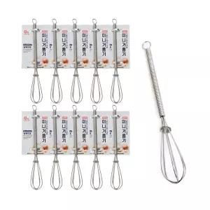 세종 180 스텐 미니거품기(10개) 24x180mm 계란 크림 스텐거품기