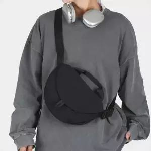 (색상 블랙)여행 반달 가벼운 힙색 크로스 백 핸드폰 가방 블랙 여행용 크로스백 여성 데일리 20대