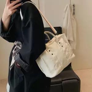 (색상 아이보리)여성 캔버스 가방 여행용 폰 토트 크로스 백 아이보리 크로스백 보부상 데일리 캐주얼