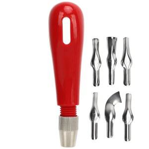 리놀륨 커터 키트, 블록 커터, 인쇄용 조각 스테인리스 스틸 블레이드 정확한 절단 이지 그립 세트 호박 나무용