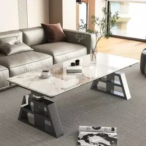 대리석 테이블 대형 심플 사각 낮은 좌탁 거실 탁자