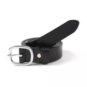 [골드스마일]TBZ 블랙 실버 소가죽 여성 포인트 벨트 S-5 정장룩벨트