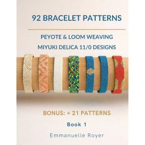 92 팔찌 페이요트 & 베틀 패턴: 미유키 델리카 11/0 디자인: 초보자를 위한 단계별 가이드. 성인과 청소년을 위한 주얼리. (비즈 주얼리 등)