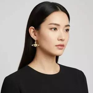 [비비안웨스트우드] 미니 바스 릴리프 드롭 귀걸이 골드 153446738