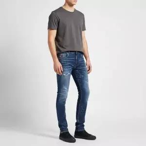 [디스퀘어드2] 미디엄 레드 스팟 바이커 진 153446699