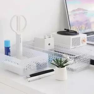 [셀러에이드]데스크 서랍 수납 정리함 멀티 바스켓 CLEAR