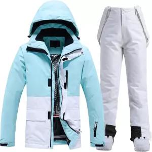 리이옐 여성 스키 재킷 및 바지 세트 방수 단열 스노트 겨울 따뜻한 스키슈트 패션 스노보드 스노우코트
