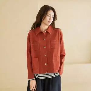 [마담4060]엄마옷 마담4060 [내추럴포엠]포켓스티치 여성 데일리 린넨자켓 -RJK2603009-..