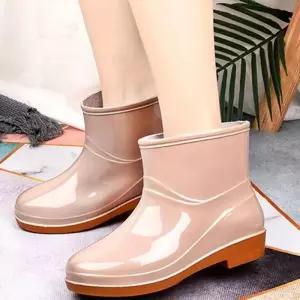 숏 첼시 레인 신발 부츠 비올때 경량 반 장화 키높이