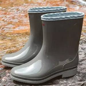 여성 장마철 캐주얼 여름 신발 레인부츠 비 롱 장화