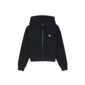 MLB바람막이 PQJ 3FTRB1251-50BKS 여성 베이직 와플 크롭 후드집업 뉴욕양키스