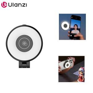 울란지 LM21 마그네틱 필 라이트 미니 셀카 링 2500K-8000k 2가지 모드 타입-C 포트 스마트폰  겸용