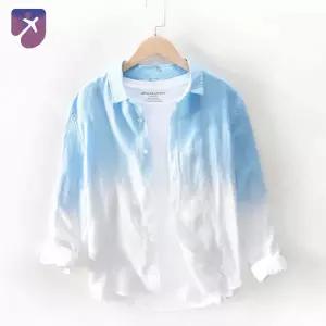 그라데이션셔츠 상의 캐주얼셔츠 마리넨 긴팔남방 남성