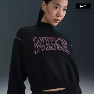 나이키 NIKE 여성 스포츠웨어 플리스 모크넥 스?셔츠 IM7491-010 437710