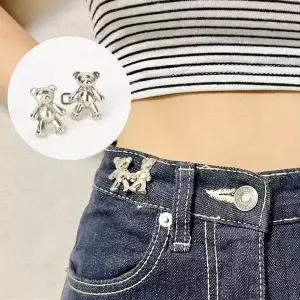 ZF 허리조절 요술단추 곰돌이 바지 실버