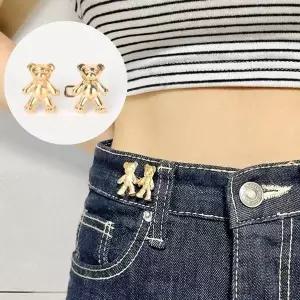 ZF 요술단추 허리조절 바지 골드 곰돌이