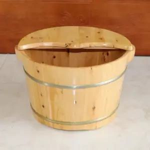 족욕기 편백나무 가정용 건식 카페 족욕통 단열재 26cm 뚜껑 포함