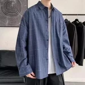 남성 긱시크 트렌드 봄자켓 긴팔 체크셔츠 J N 체크셔츠 긴팔셔츠 캐주얼셔츠 남성셔츠 봄아우터