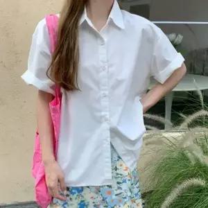 여성 봄 여름 가을 깔끔 베이직 디자인 반팔 셔츠 빅사이즈 남방 여자 남성 체크 남자