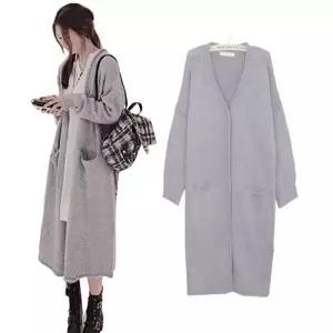 여성 봄 니트 롱가디건 가디건 자켓 여자 점퍼 가을 봄가 루즈핏 자켓 가오리핏 을가디건 드롭숄더