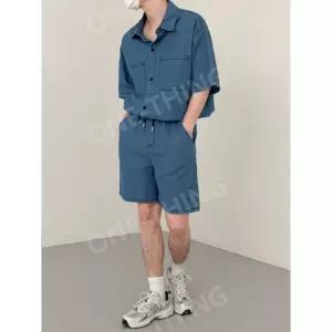 반팔 남자청세트 데님셔츠 셔츠 데님셋업 남성청세트