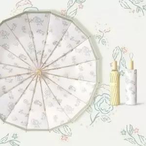 여성 3단 우산 명화 양산 수동 UV