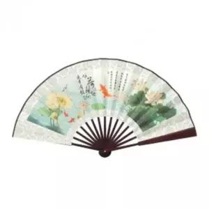 대나무 부채 풍경 여름 휴대용 접이식