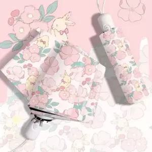 예쁜 토끼 우산 자동 양산 장마 대비