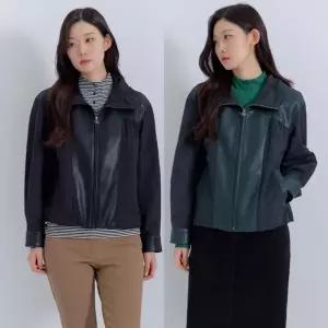 지센 [25FW] 여성 페이크 레더패치 점퍼 LCJPP922