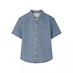 C로고 데님 반팔셔츠 블루 CK2602SS27BL