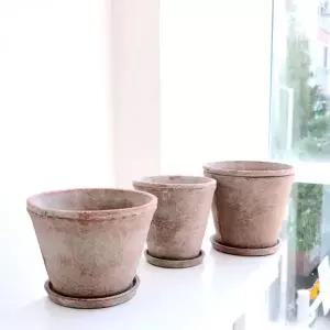 시멘트 화분 대 텃밭 22x16cm