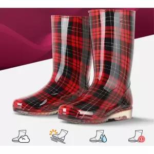 여성용 청소 주방작업용 체크패턴 통장화 농사 현장직 어업 농업 깔끔 조리 기능성