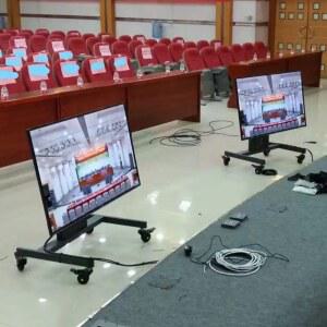 이동식 TV 거치대 브래킷 이동형 거실 높이조절 바퀴 TV스탠드 달린 행거 바닥