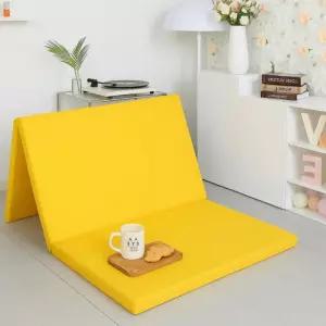 접는매트리스 3단 접이식 매트리스 토퍼 숙박업소 차박매트 펜션 레자가죽