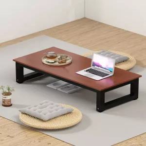 컴퓨터 낮은 책상 40cm 높이 맞춤 가정용 차 테이블 창가 긴 직사각형 책상 스트립 테이블 하중 수납 테이