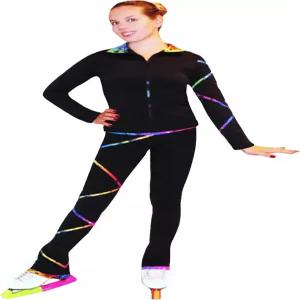 스 파이어 걸스 피겨 스케이팅 크리스 크로스 재킷 - 레인보우