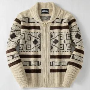 남성 숄카라 가디건 니트 카디건 간절기 집업 두꺼운 자켓