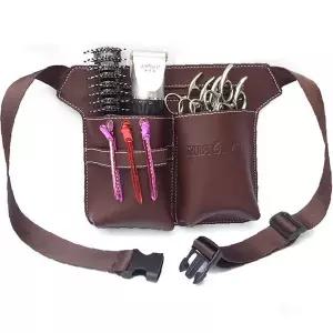 미용 전문가 허리 도구집 헤어 가위 빗 수납 힙색 이발사 작업용 휴대 파우치